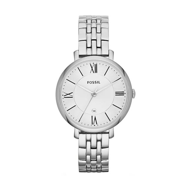 Ladies' Fossil Jacqueline Watch with White Dial (Model: Es3433)