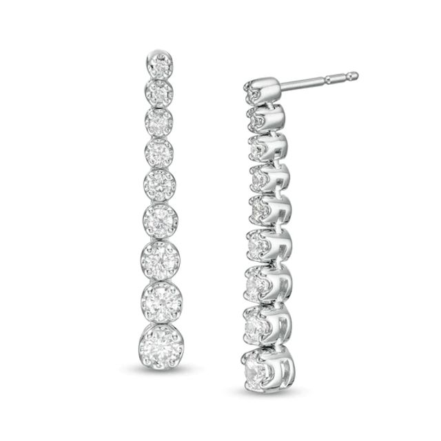 Marilyn Monroeâ¢ Collection 3/4 CT. T.w. Journey Diamond Drop Earrings in 10K White Gold