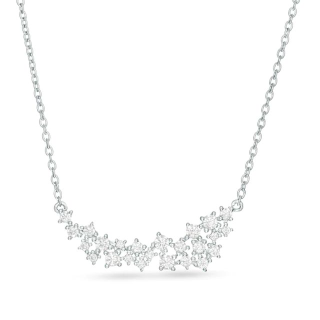 Marilyn Monroeâ¢ Collection 1/2 CT. T.w. Diamond Graduated Necklace in 10K White Gold