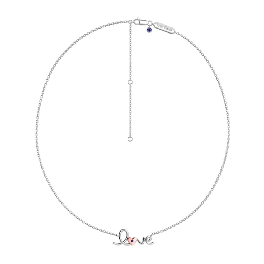 Vera Wang Love Collection 0.16 CT. T.W. Diamond Wedding Party Gifts  Interlocking Circles Necklace in 14K Gold | Peoples Jewellers