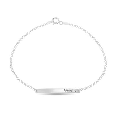 Engravable Name Bar Bracelet (1 Line) - 8.0"