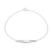 Engravable Name Bar Bracelet (1 Line) - 8.0"