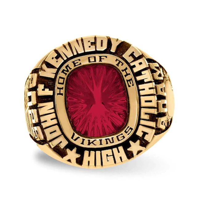 Men's High School Class Ring by ArtCarved (1 Stone)