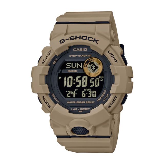 Men's Casio G-Shock Power Trainer Brown Resin Strap Watch with Black Dial (Model: Gbd800Uc-5)