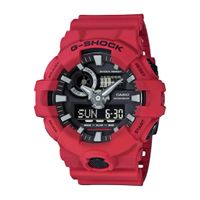 Men's Casio G-Shock Classic Red Resin Strap Watch with Black Dial (Model: Ga700-4A)