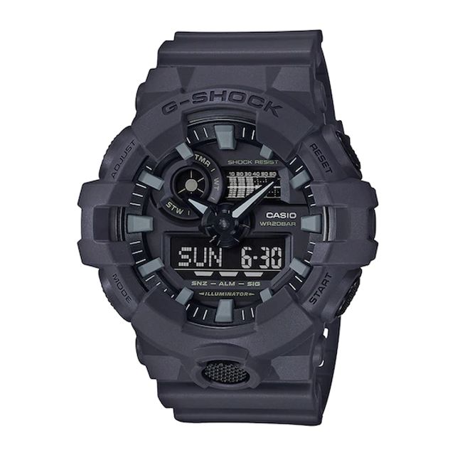 Men's Casio G-Shock Classic Grey Resin Strap Watch with Black Dial (Model: Ga700Uc-8A)