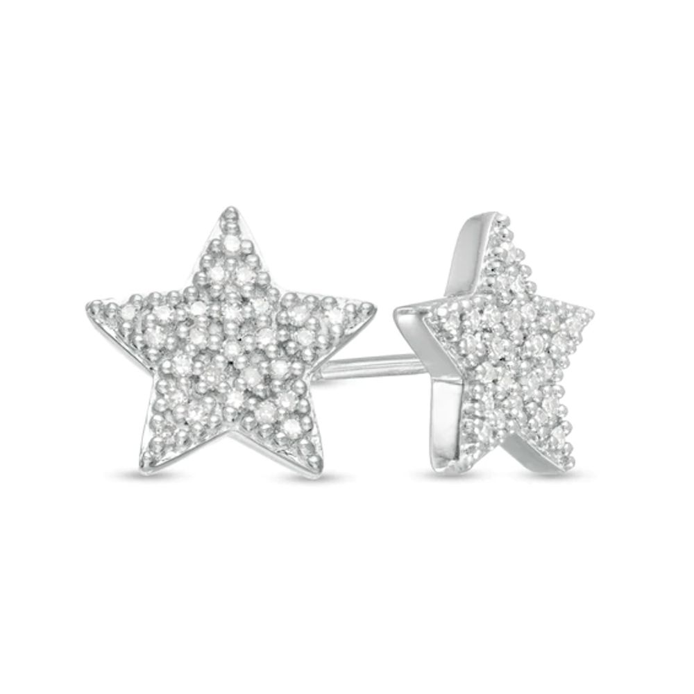 Marilyn Monroeâ¢ Collection 1/8 CT. T.w. Diamond Star Stud Earrings in Sterling Silver