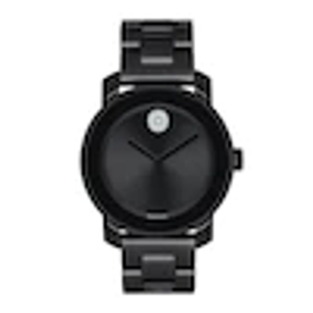 Ladies' Movado BoldÂ®Crystal Accent Black Ceramic Watch (Model: 3600535)