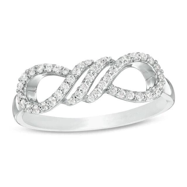 1/5 CT. T.w. Diamond Sideways Infinity Flame Ring in Sterling Silver