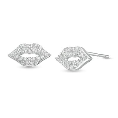 Marilyn Monroeâ¢ Collection 1/8 CT. T.w. Diamond Lip Stud Earrings in Sterling Silver