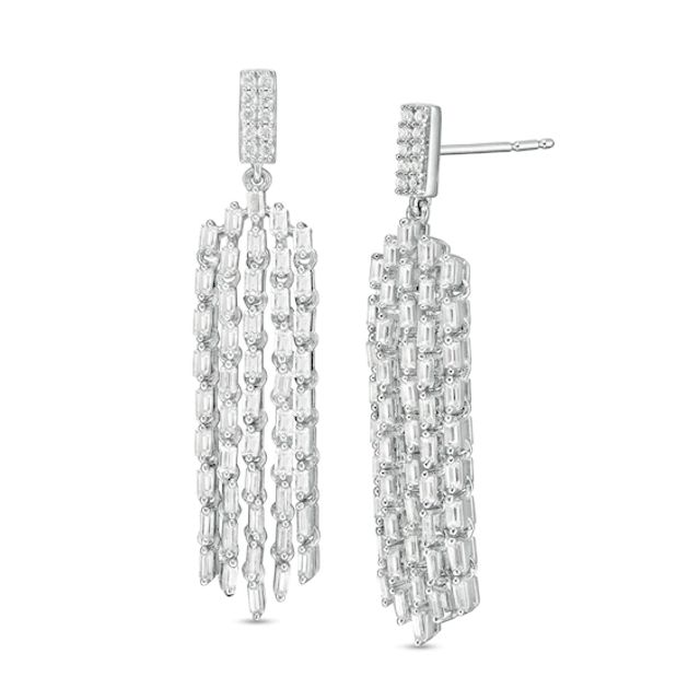 Marilyn Monroeâ¢ Collection 1 CT. T.w. Diamond Chandelier Drop Earrings in 10K White Gold