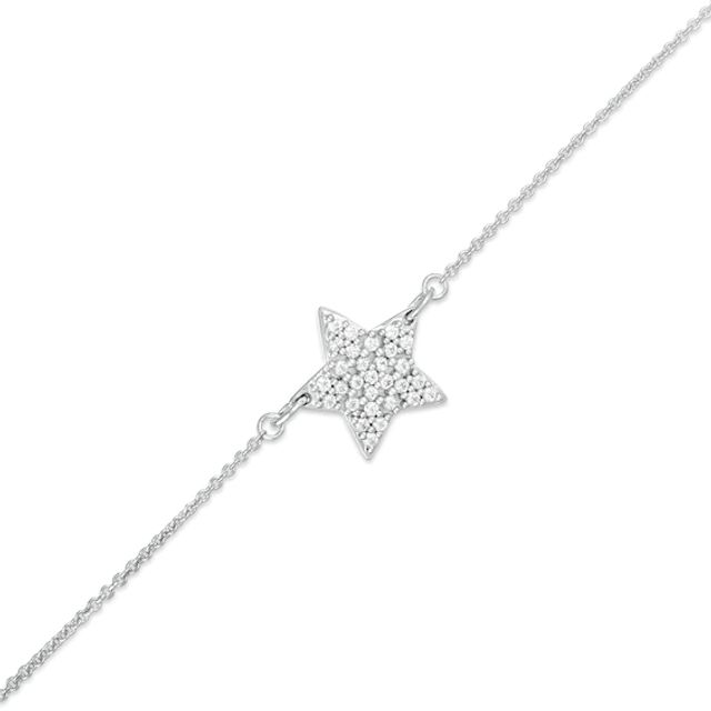 Marilyn Monroeâ¢ Collection 1/8 CT. T.w. Diamond Star Bracelet in Sterling Silver - 7.25"