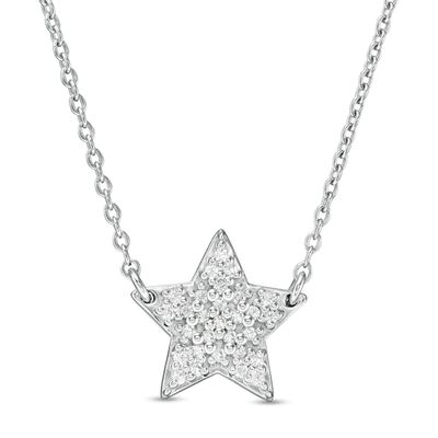 Marilyn Monroeâ¢ Collection 1/8 CT. T.w. Diamond Star Necklace in Sterling Silver