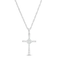 1/6 CT. T.w. Diamond Cross Pendant in Sterling Silver