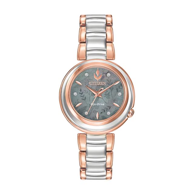 Ladies' Citizen Eco-DriveÂ® Disney Frozen 2 Anna Diamond Accent Watch with Grey Mother-of-Pearl Dial (Model: Em0586-51Y)