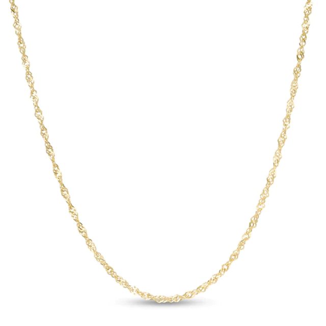 1.5mm Singapore Chain Necklace in 10K Gold - 20"