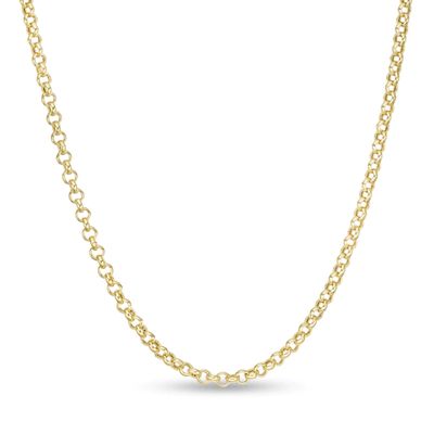2.3mm Rolo Chain Necklace in Hollow 10K Gold - 20"