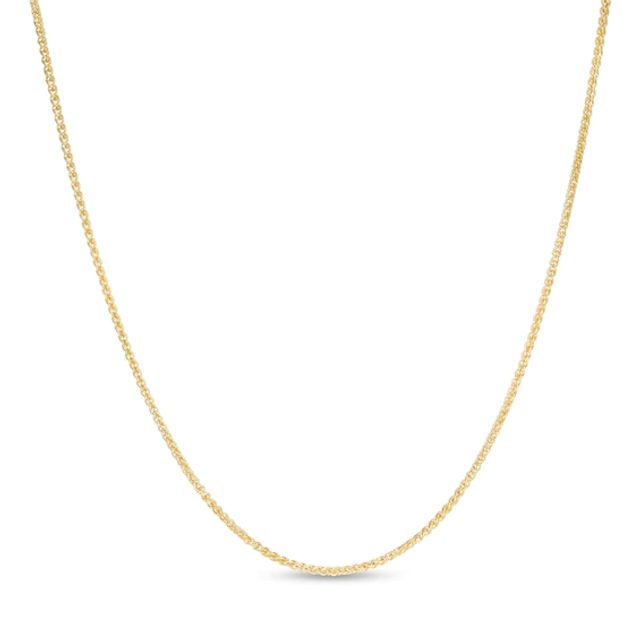 1.0mm Wheat Chain Necklace in Hollow 10K Gold - 16"