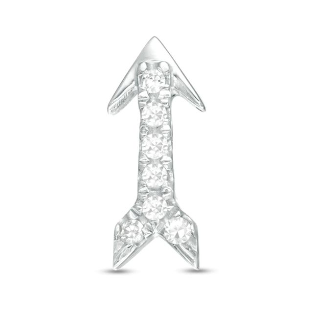 Vera Wang Love Collection Diamond Accent Arrow Single Stud Earring in Sterling Silver