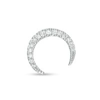 Vera Wang Love Collection 1/20 CT. T.w. Diamond Crescent Moon Single Stud Earring in Sterling Silver