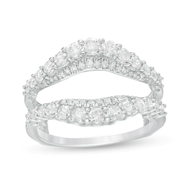 1 CT. T.w. Diamond Contour Solitaire Enhancer in 10K White Gold