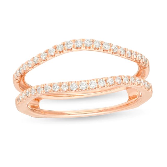 1/4 CT. T.w. Diamond Contour Solitaire Enhancer in 10K Rose Gold