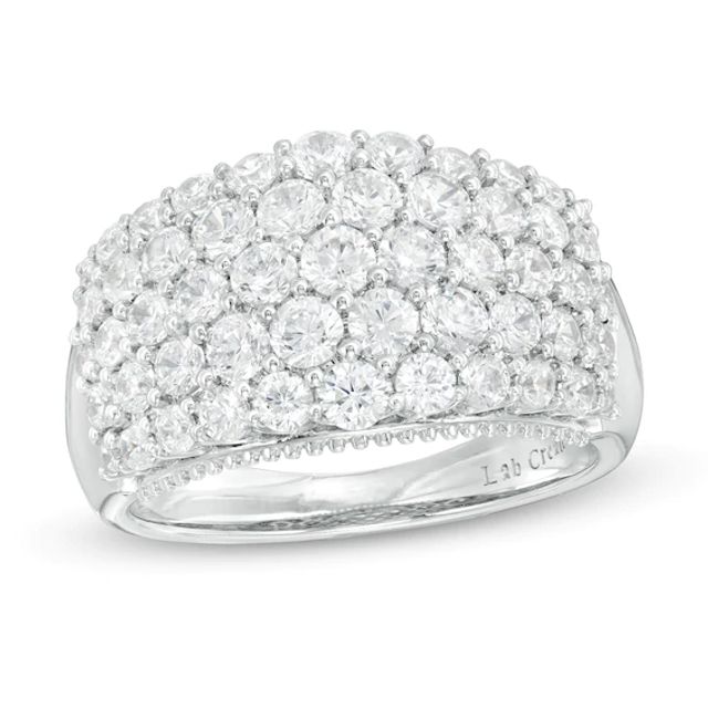 2 CT. T.w. Certified Lab-Created Diamond Multi-Row Ring in 14K White Gold (F/Si2)