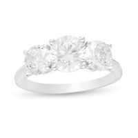 3 CT. T.w. Certified Lab-Grown Diamond Past Present FutureÂ® Engagement Ring in 14K White Gold (G/Si2)