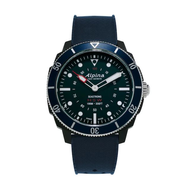 Men's Alpina Seastrong HSW Strap Watch with Blue Dial (Model: Al-282Lnn4V6)