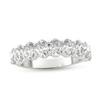 2 CT. T.w. Oval Diamond Nine Stone Anniversary Band in Platinum (I/Vs2)