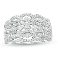 1 CT. T.w. Diamond Lattice Ring in 10K White Gold