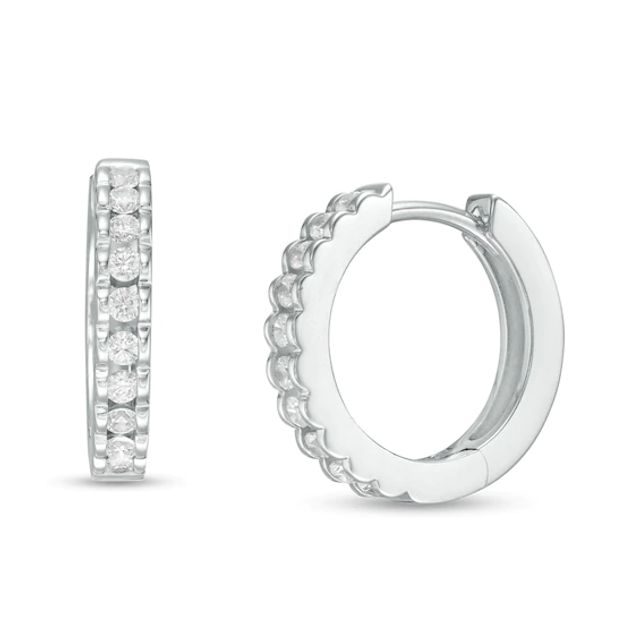 8 CT. T.w. Diamond Hoop Earrings in 10K White Gold