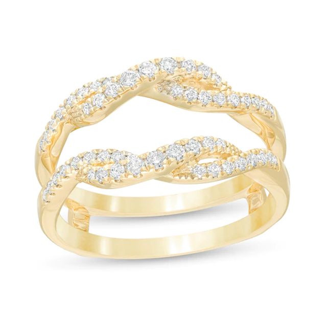 3/8 CT. T.w. Diamond Twist Solitaire Enhancer in 14K Gold