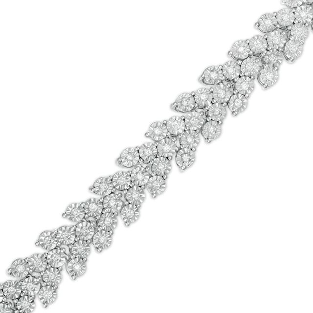 1-7/8 CT. T.w. Diamond Chevron Link Bracelet in Sterling Silver - 7.25"