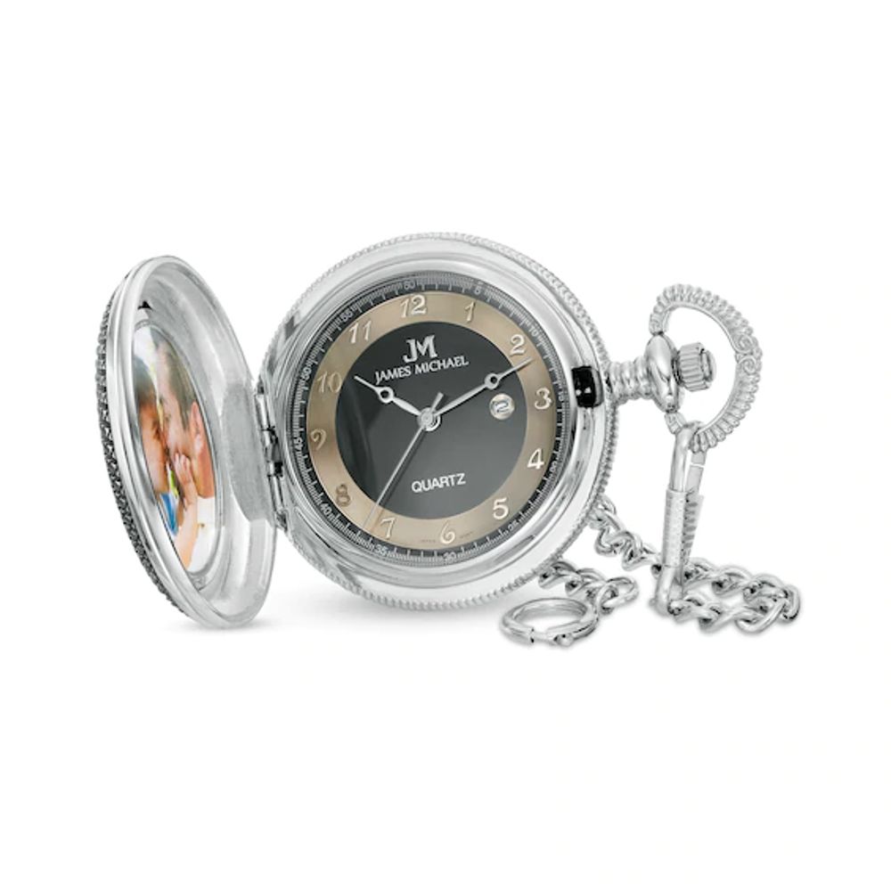 Men's James Michael Pocket Watch with Black Dial (Model: Pda181007)