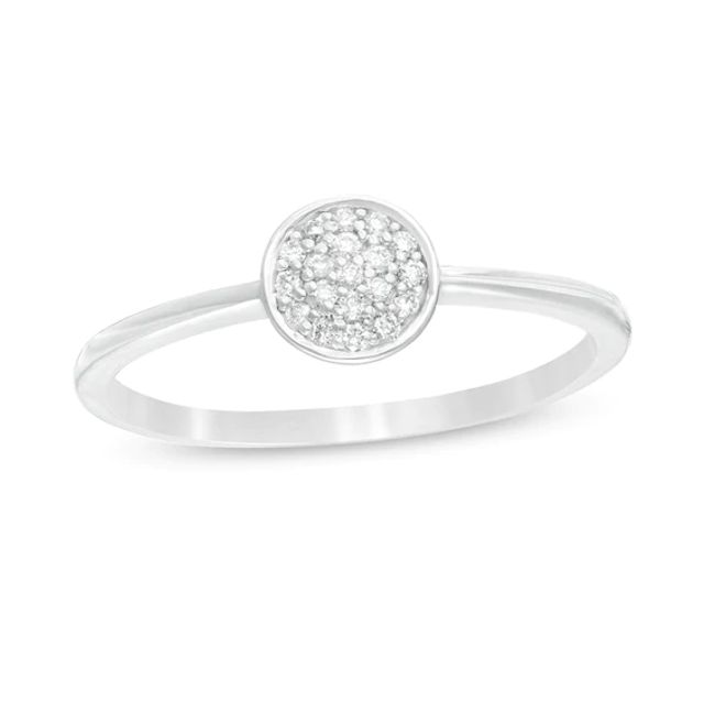 1/15 CT. T.w. Composite Diamond Promise Ring in 10K White Gold