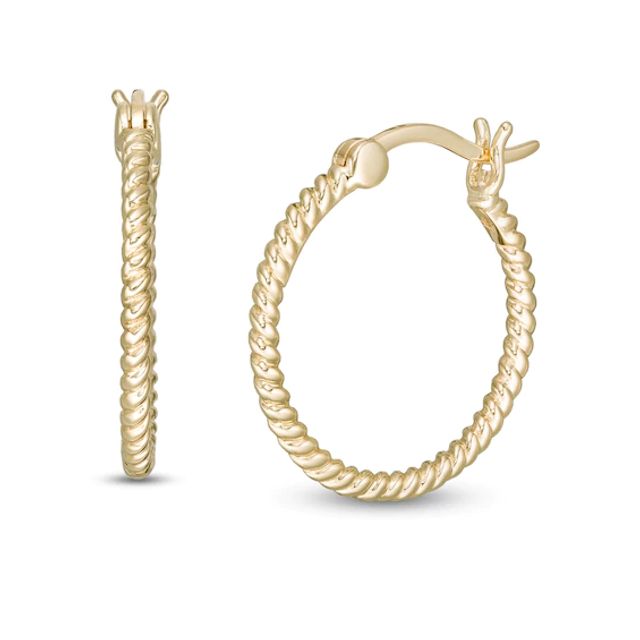 Wonder Womanâ¢ Collection 20.0mm Lasso Hoop Earrings in 10K Gold