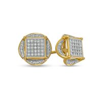 Men's 1/4 CT. T.w. Composite Diamond Geometric Stud Earrings in 10K Gold