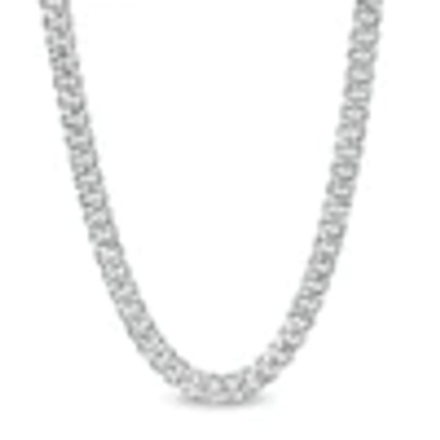 Zales Men's Solid Sterling Silver Figaro Chain Necklace