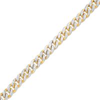 Made in Italy 5.6mm Diamond-Cut Cuban Curb Chain Bracelet in Hollow 10K Gold - 8.5"
