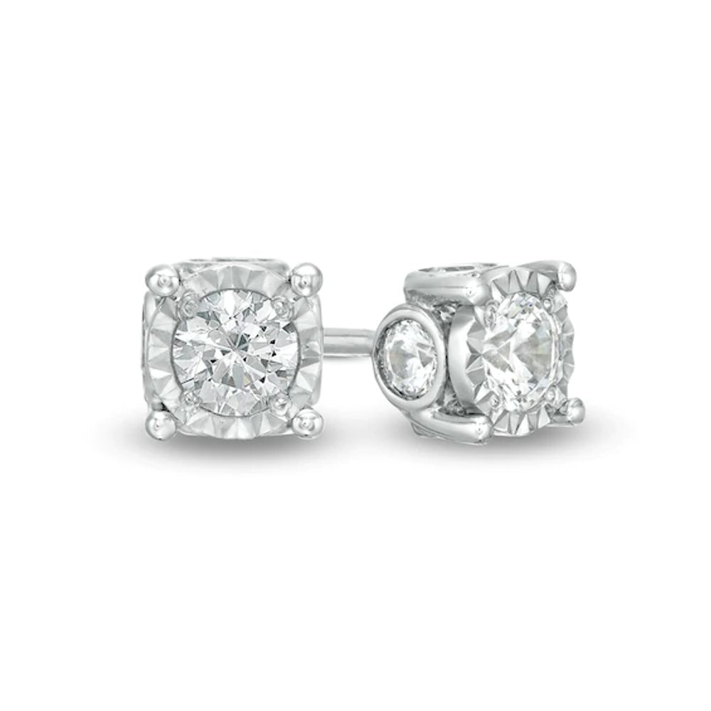 1 CT. T.w. Diamond Stud Earrings in 10K White Gold