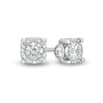 1 CT. T.w. Diamond Stud Earrings in 10K White Gold