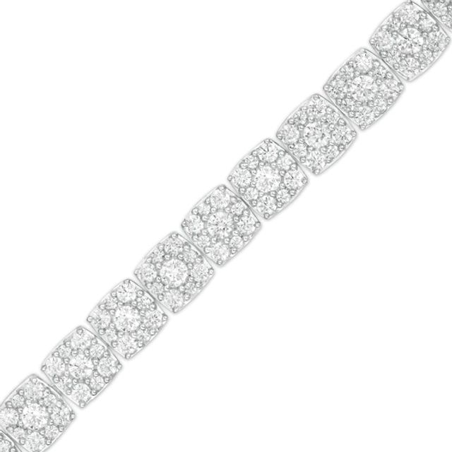 5 CT. T.w. Composite Cushion Diamond Tennis Bracelet in 10K White Gold - 7.25"