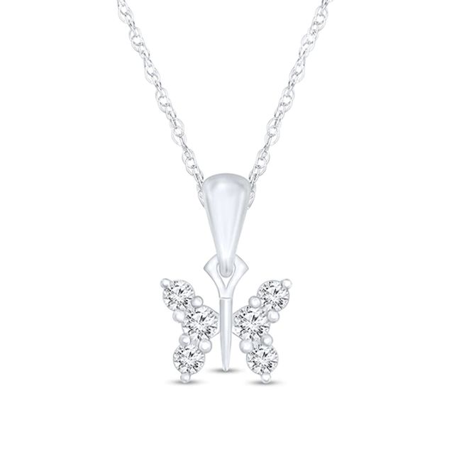 1/10 CT. T.w. Diamond Butterfly Pendant in Sterling Silver