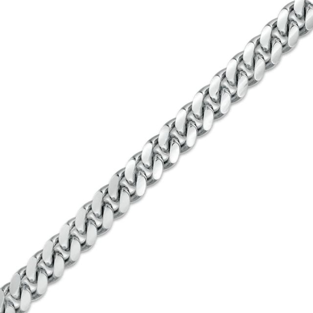 Vera Wang Men 6.2mm Solid Cuban Link Chain Bracelet in Sterling Silver - 8.5"