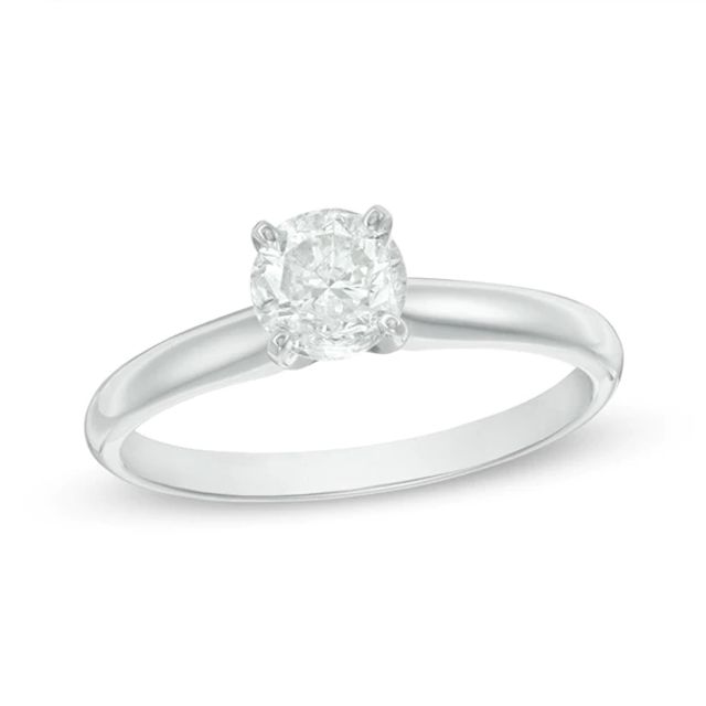 7/8 CT. Diamond Solitaire Engagement Ring in 14K White Gold (I/I3)