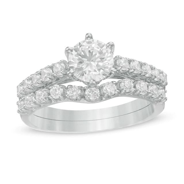 1-1/2 CT. T.w. Diamond Bridal Set in 10K White Gold