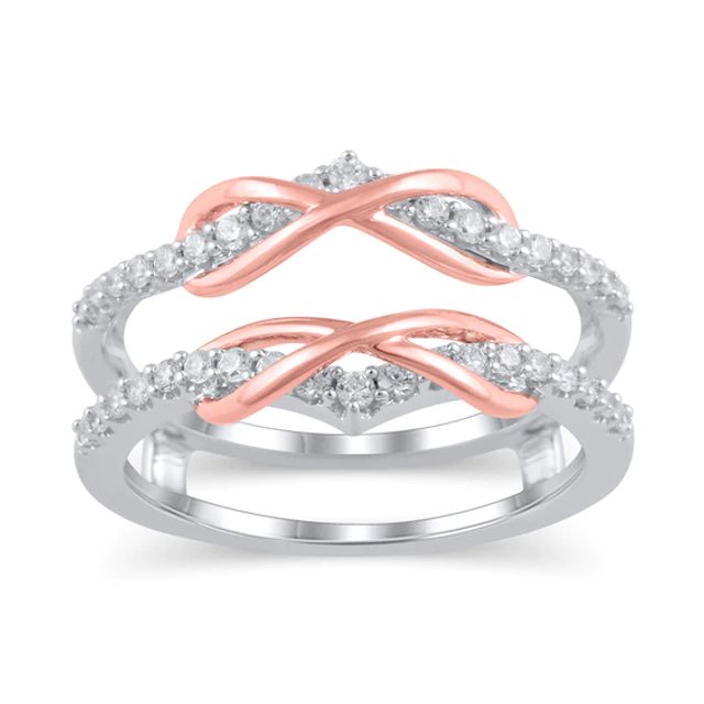 3/8 CT. T.w. Diamond Double Infinity Enhancer in 10K Two-Tone Gold