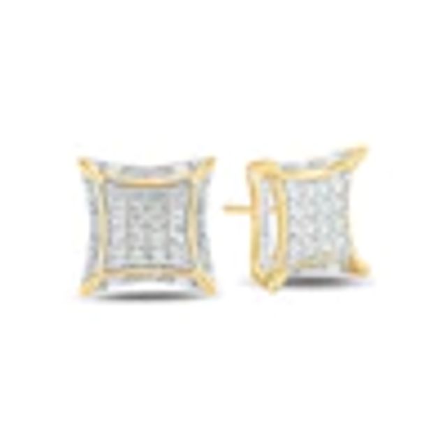 Zales Double Row Outer Edge Stud Earrings