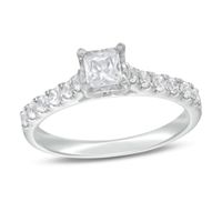 3/4 CT. T.w. Princess-Cut Diamond Engagement Ring in 14K White Gold